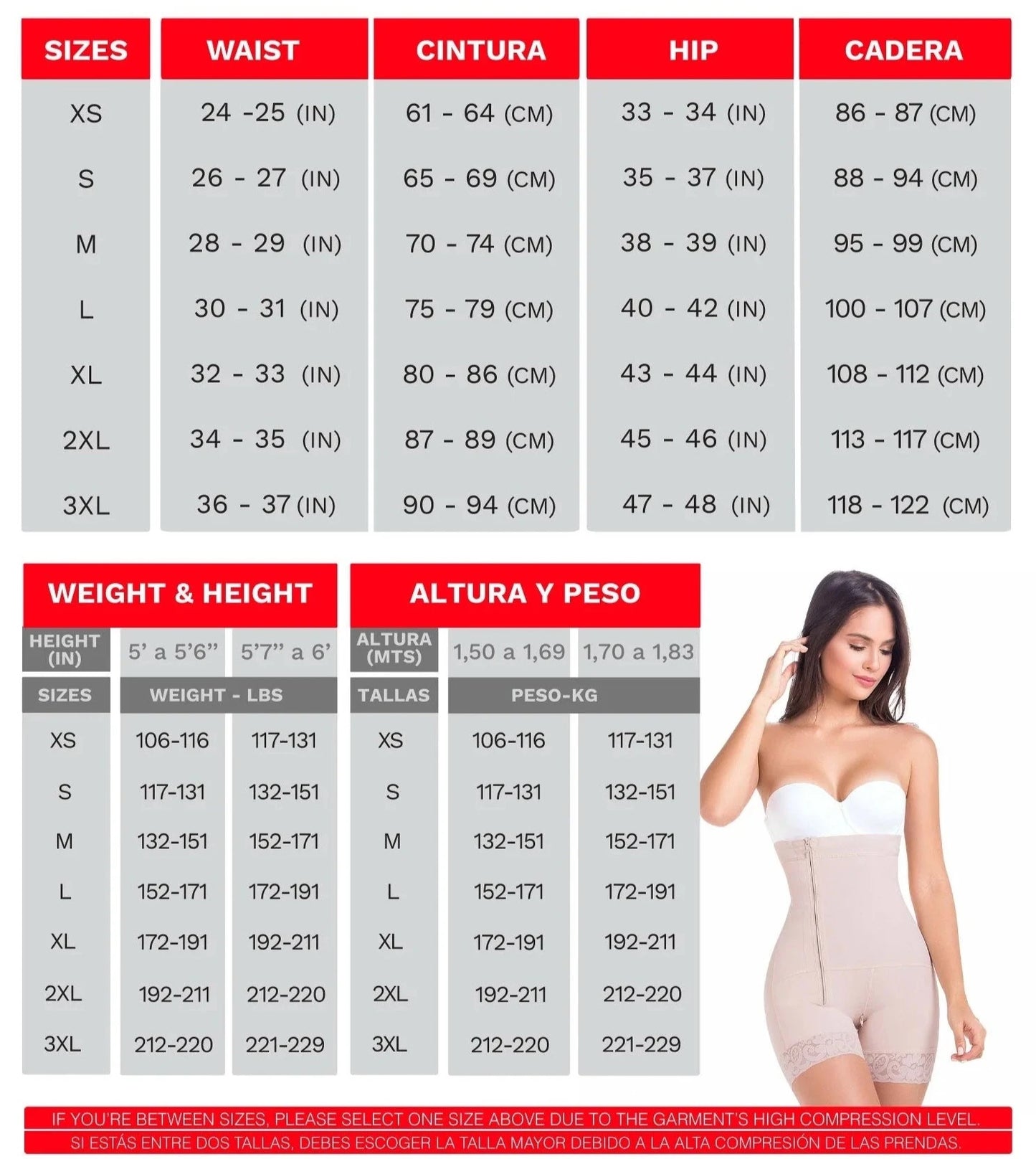 Colombian High-Waisted Shapewear for Women with Zipper | QD1021