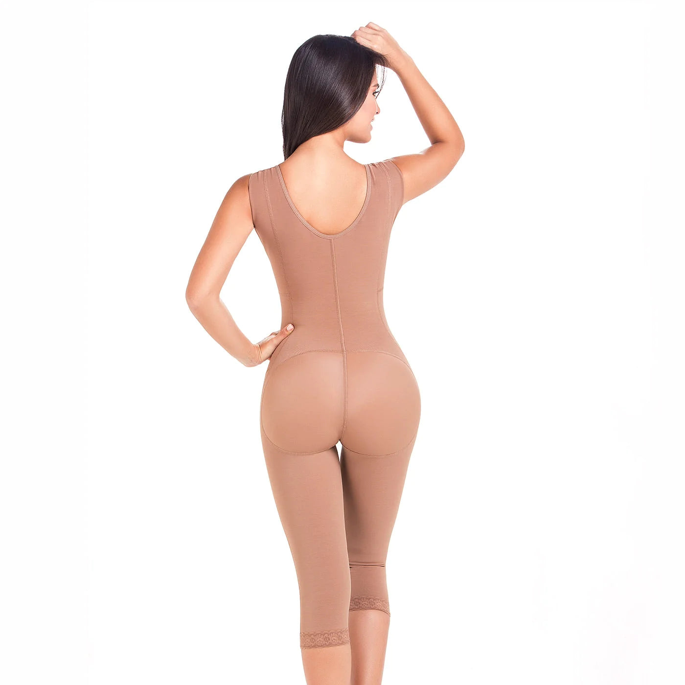 Colombian Postpartum Full Body Body Shaper for Women, Knee Length & Built-In Bra | QPT1005