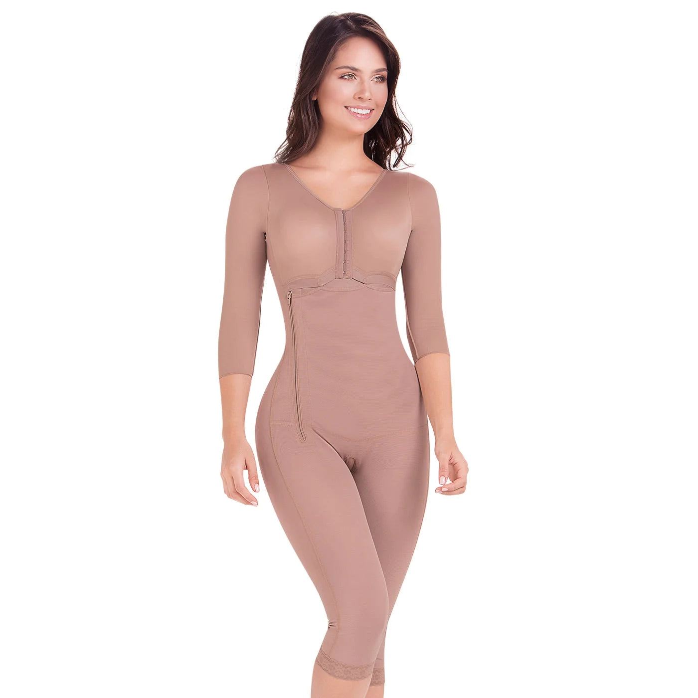 Stage 2 Post Surgery Full Body Shapewear with Sleeves, Powernet Material | QPS1025