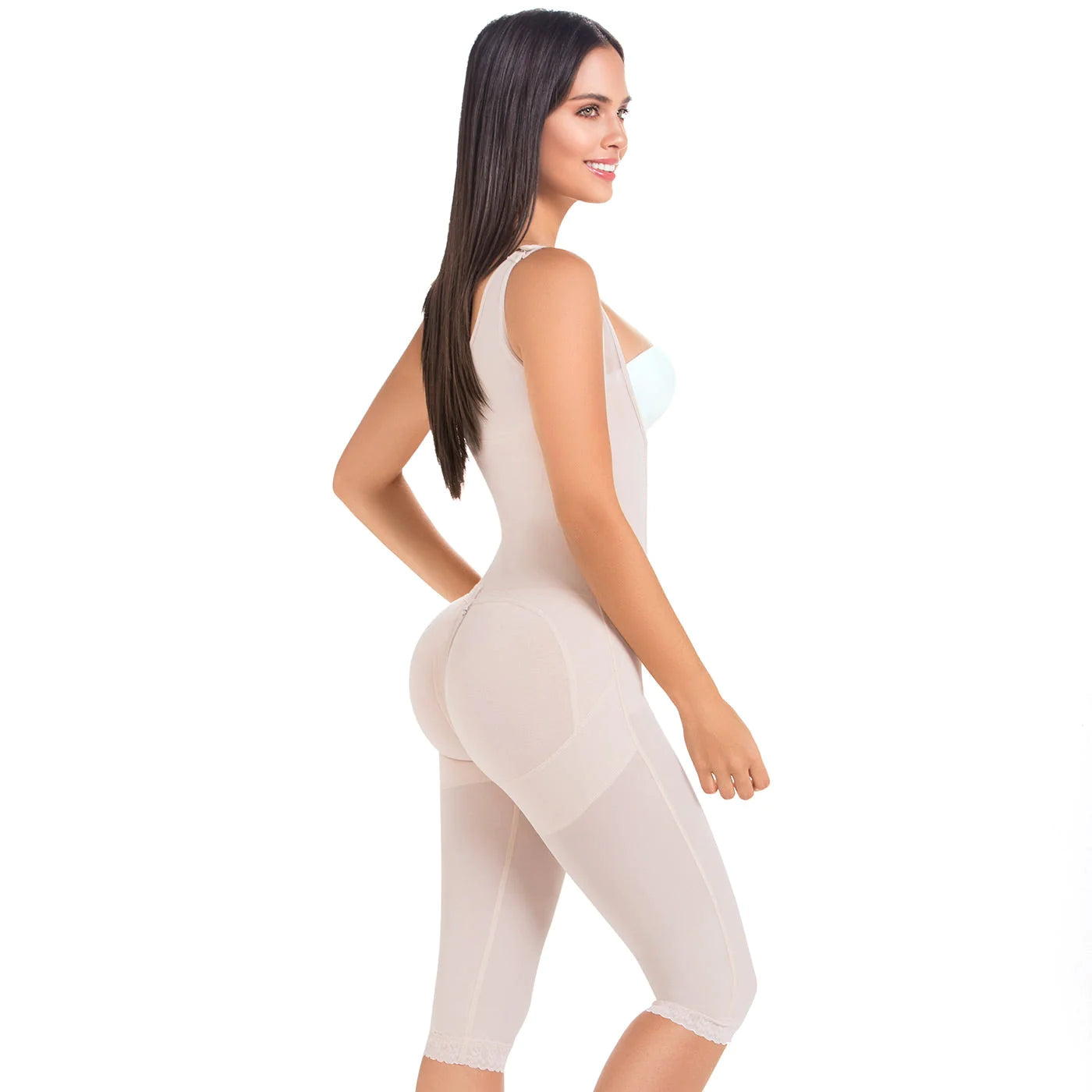 Stage 2 Post Surgery Body Shaper, Postpartum Butt Lifting Girdle, Open Bust and Knee Length | QPS1024