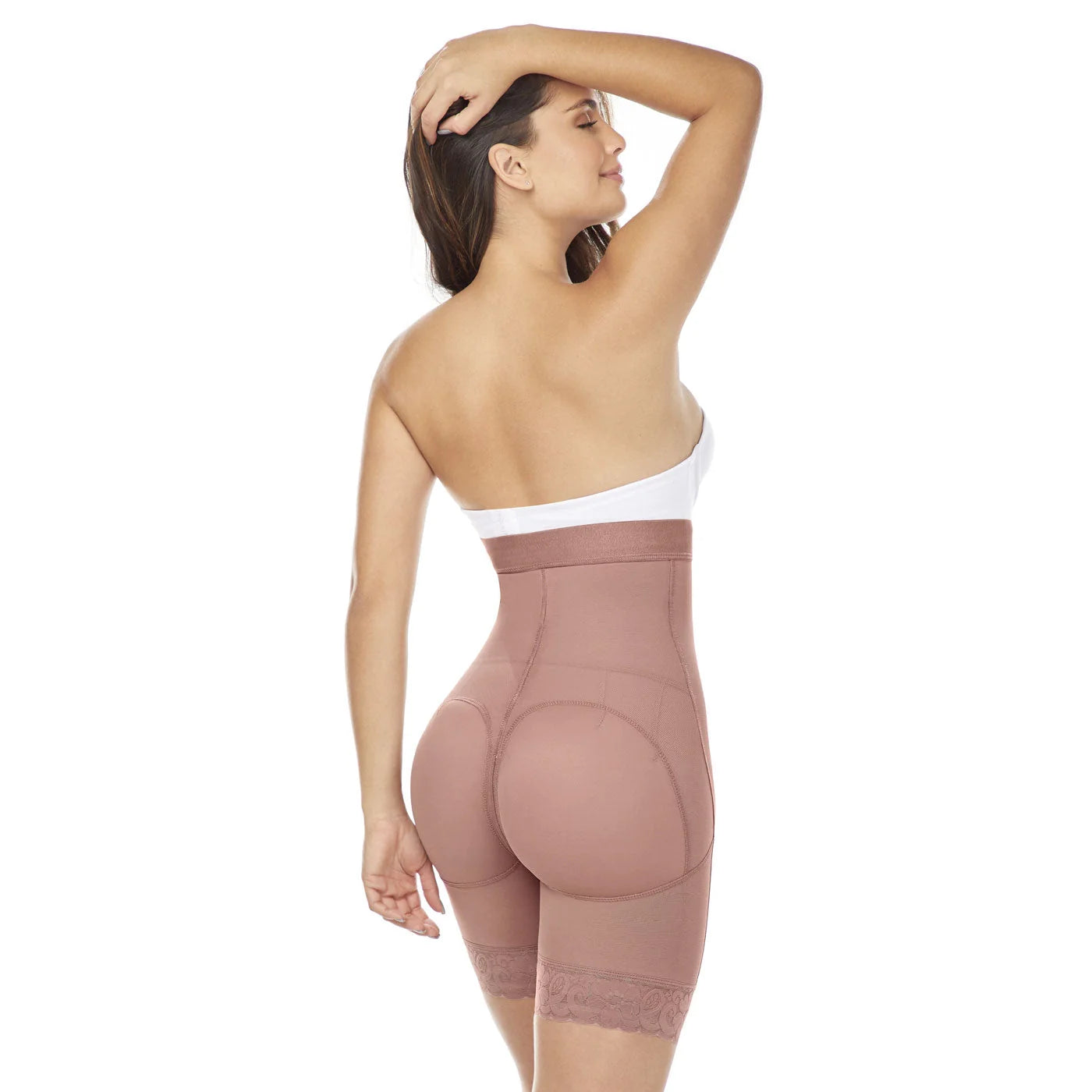 Mid-Thigh Strapless Butt Lift Shapewear Bodysuit, Everyday Use | QD1015