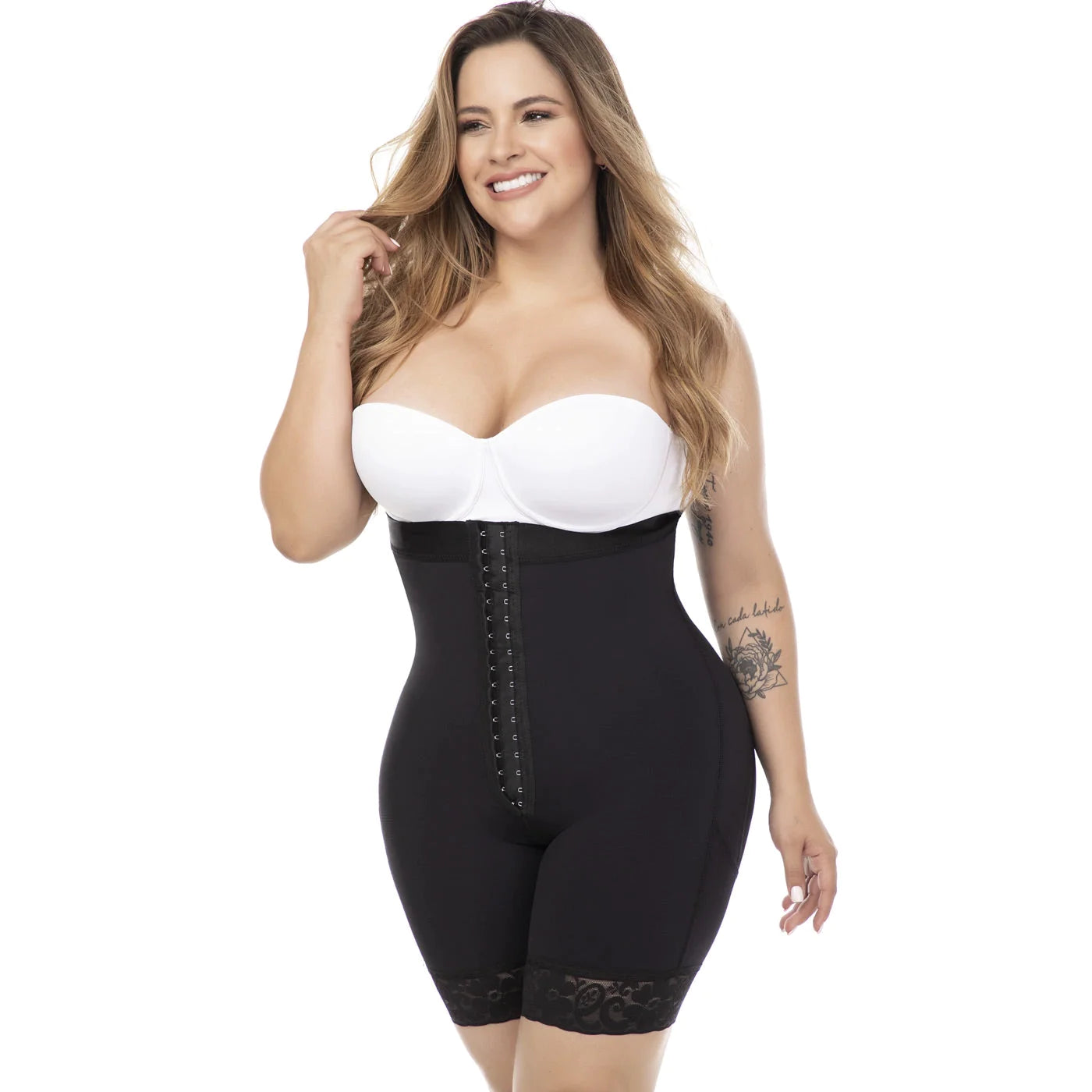 Mid-Thigh Strapless Butt Lift Shapewear Bodysuit, Everyday Use | QD1015