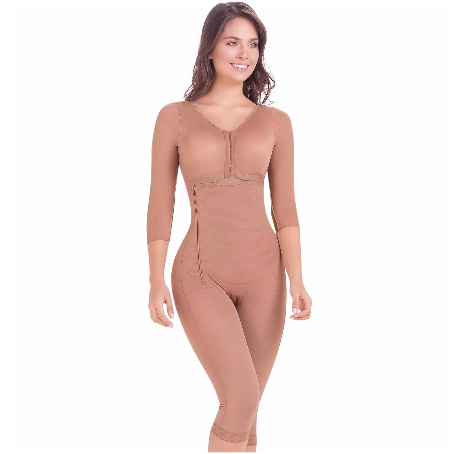 Stage 2 Post Surgery Full Body Shapewear with Sleeves, Powernet Material | QPS1025