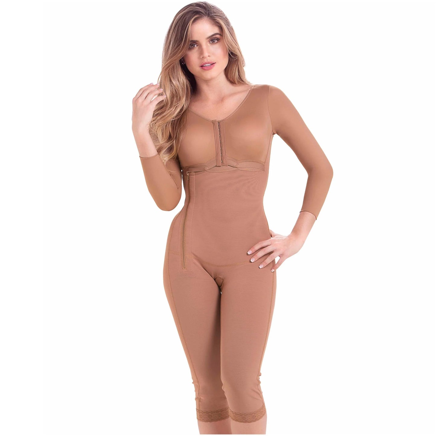 Stage 2 Post Surgery Full Body Shapewear with Sleeves, Powernet Material | QPS1025