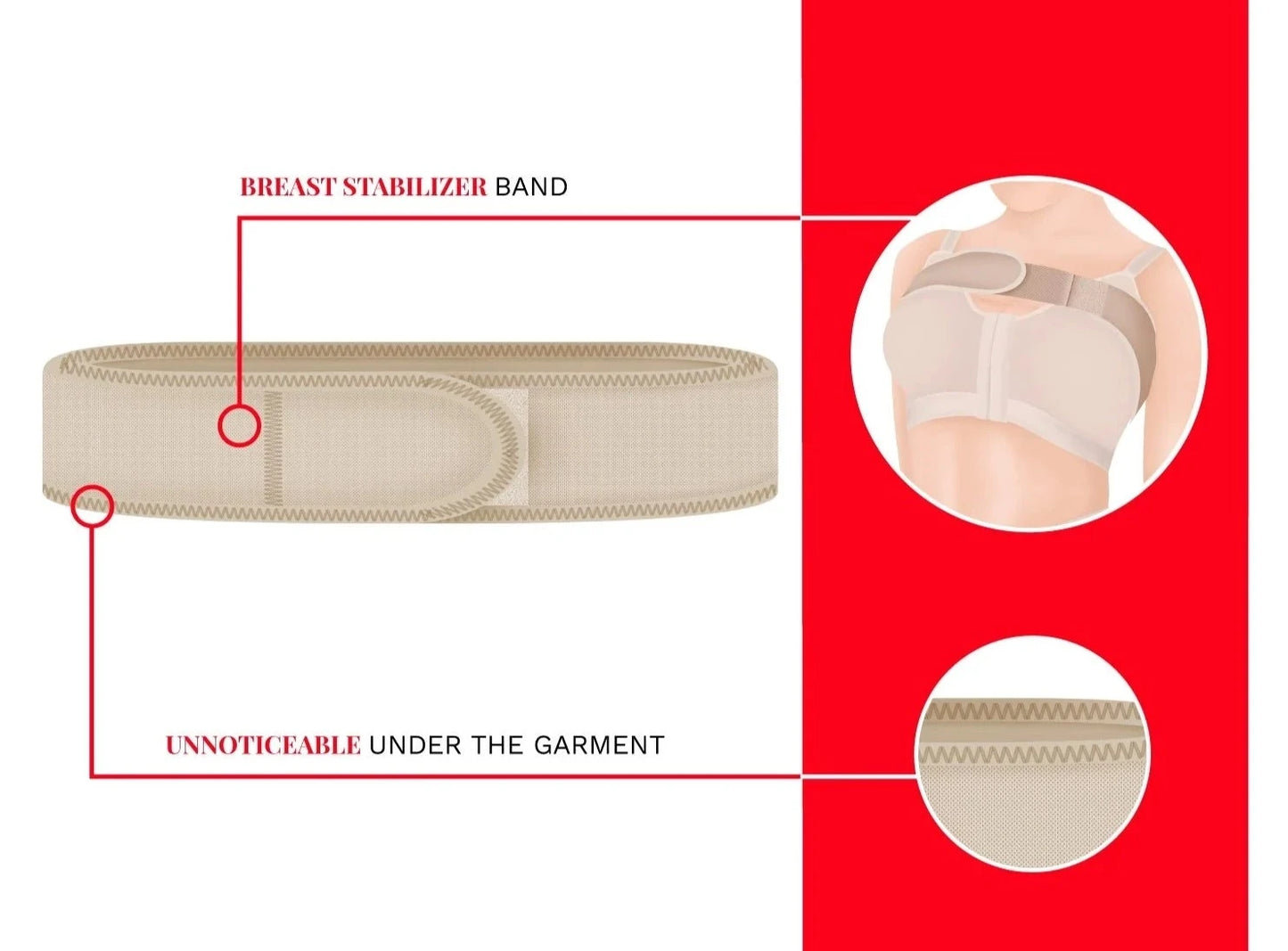 Post Breast Augmentation Support Band | POWERNET | QB1011