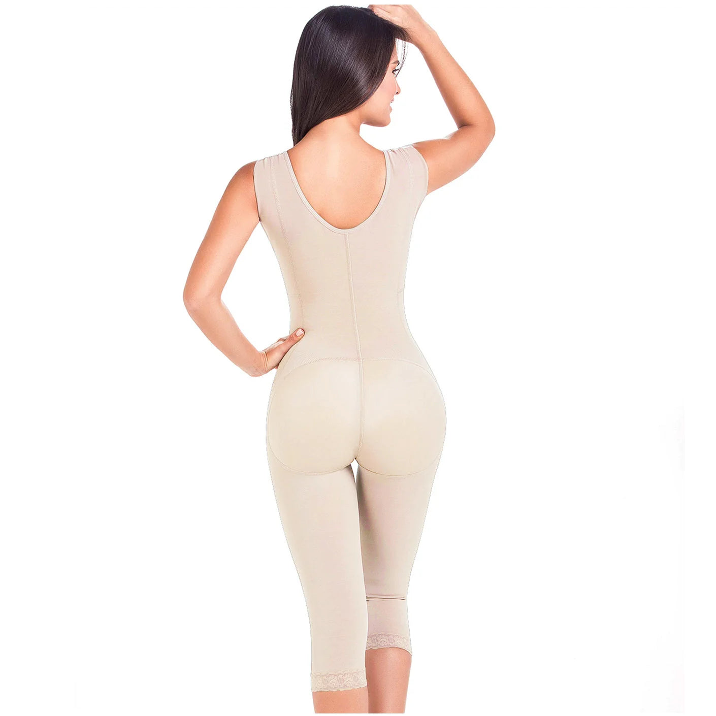 Colombian Postpartum Full Body Body Shaper for Women, Knee Length & Built-In Bra | QPT1005