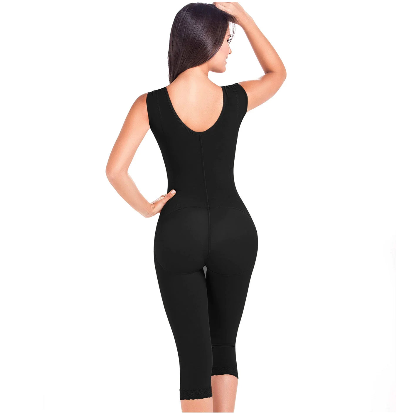 Colombian Postpartum Full Body Body Shaper for Women, Knee Length & Built-In Bra | QPT1005