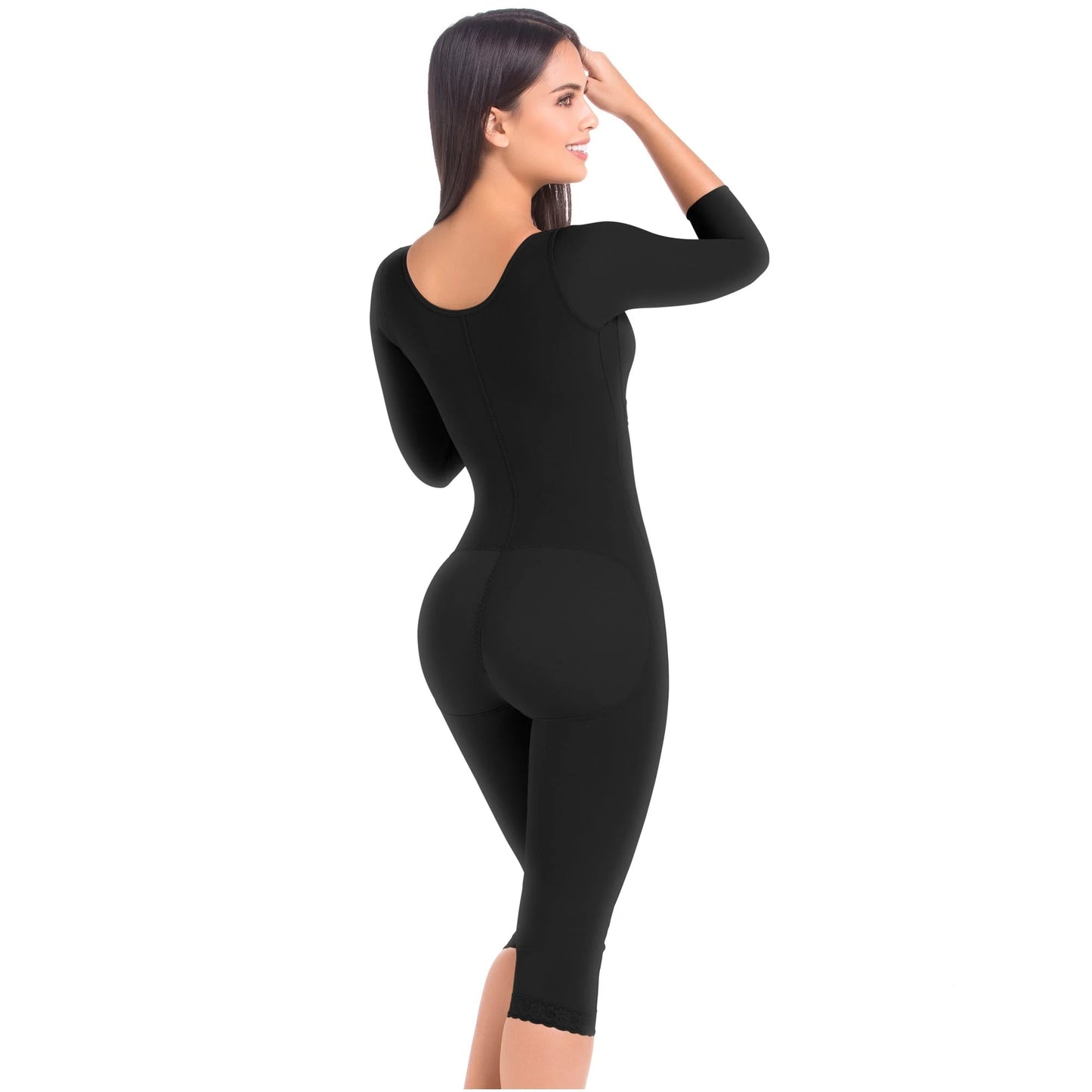 Stage 2 Post Surgery Full Body Shapewear with Sleeves and Bra, Powernet Material | QPS1022