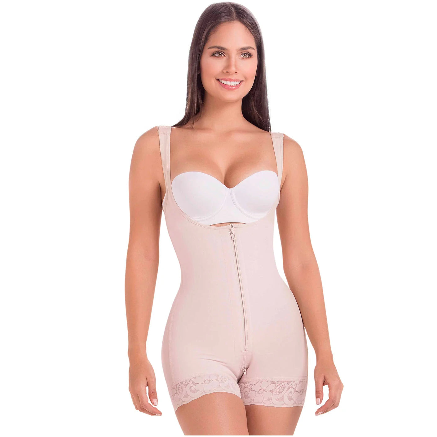 Postpartum Butt Lifting Body Shaper for Daily Use, Open Bust with Front Zipper | QPT1003