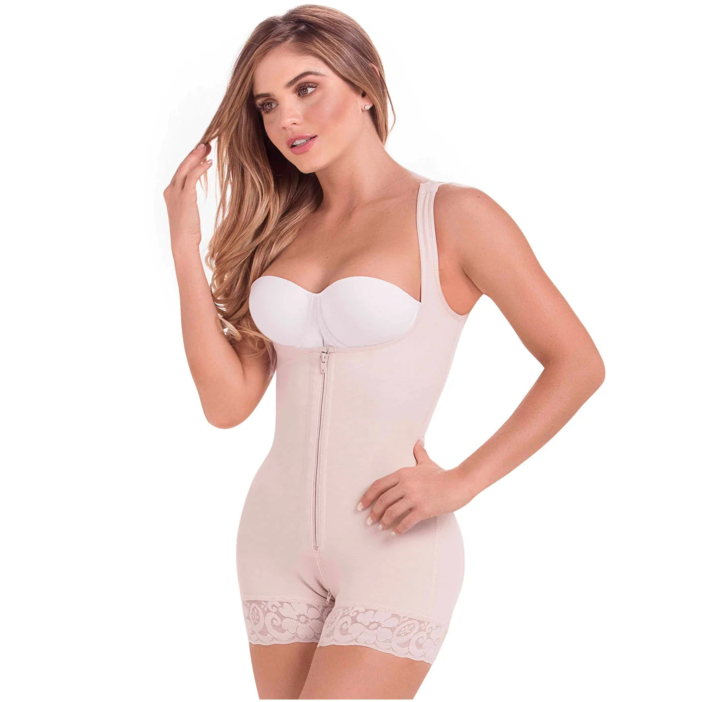 Postpartum Butt Lifting Body Shaper for Daily Use, Open Bust with Front Zipper | QPT1003