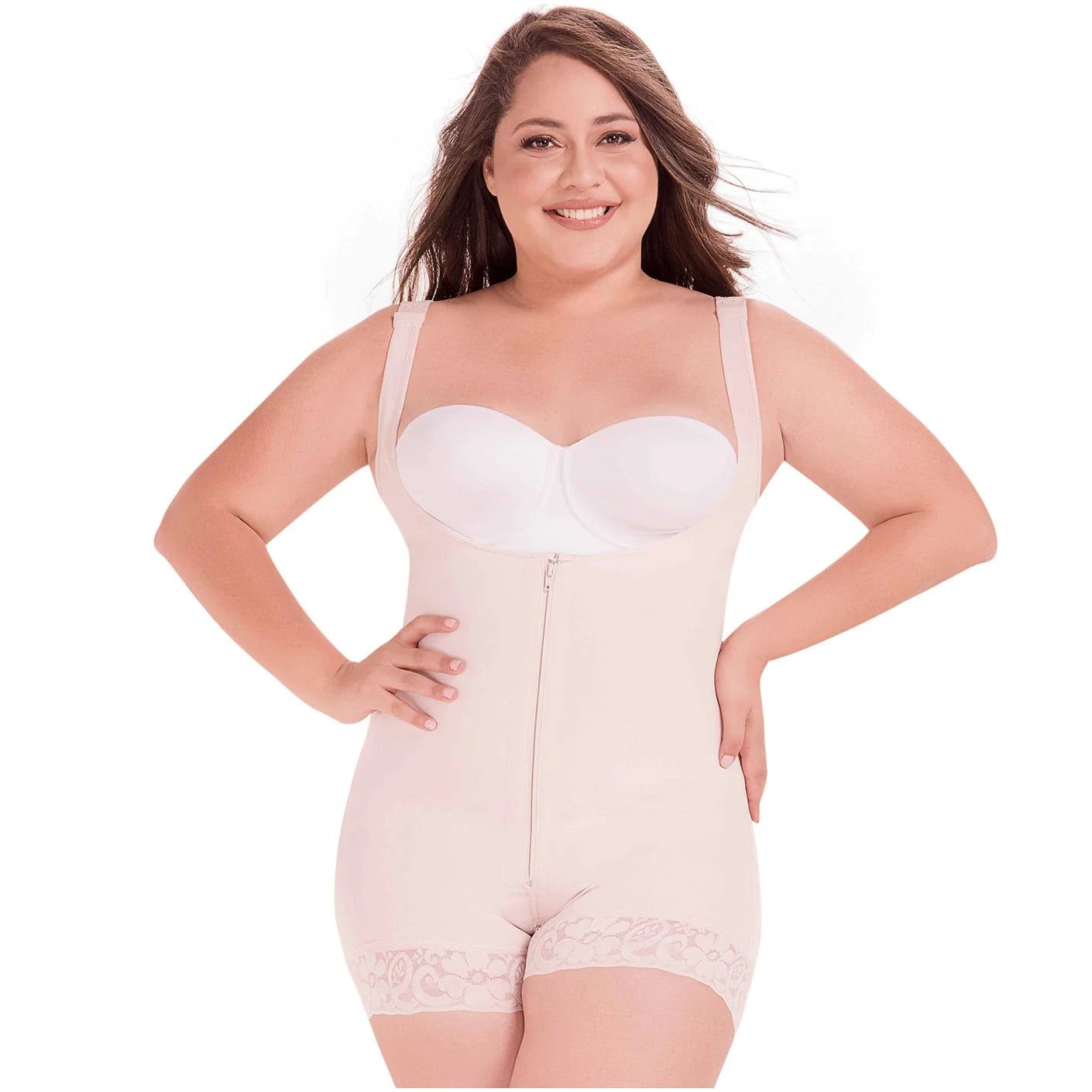 Postpartum Butt Lifting Body Shaper for Daily Use, Open Bust with Front Zipper | QPT1003