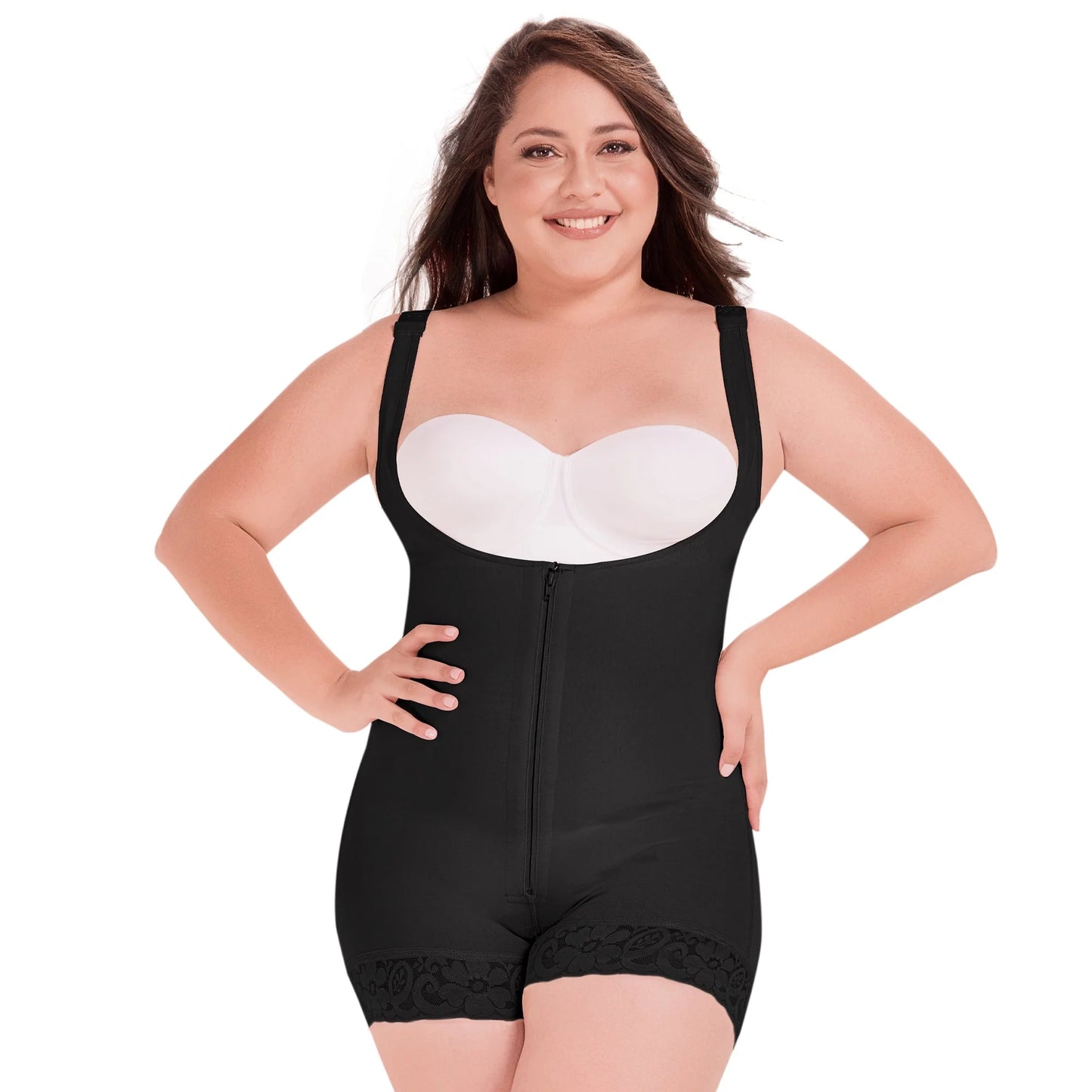 Postpartum Butt Lifting Body Shaper for Daily Use, Open Bust with Front Zipper | QPT1003