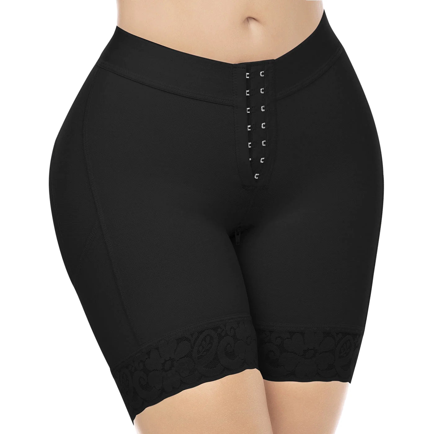 Butt Lifting Shapewear Mid Thigh Shorts for Women for Daily Use with Zipper, Triconet Material | QD1013