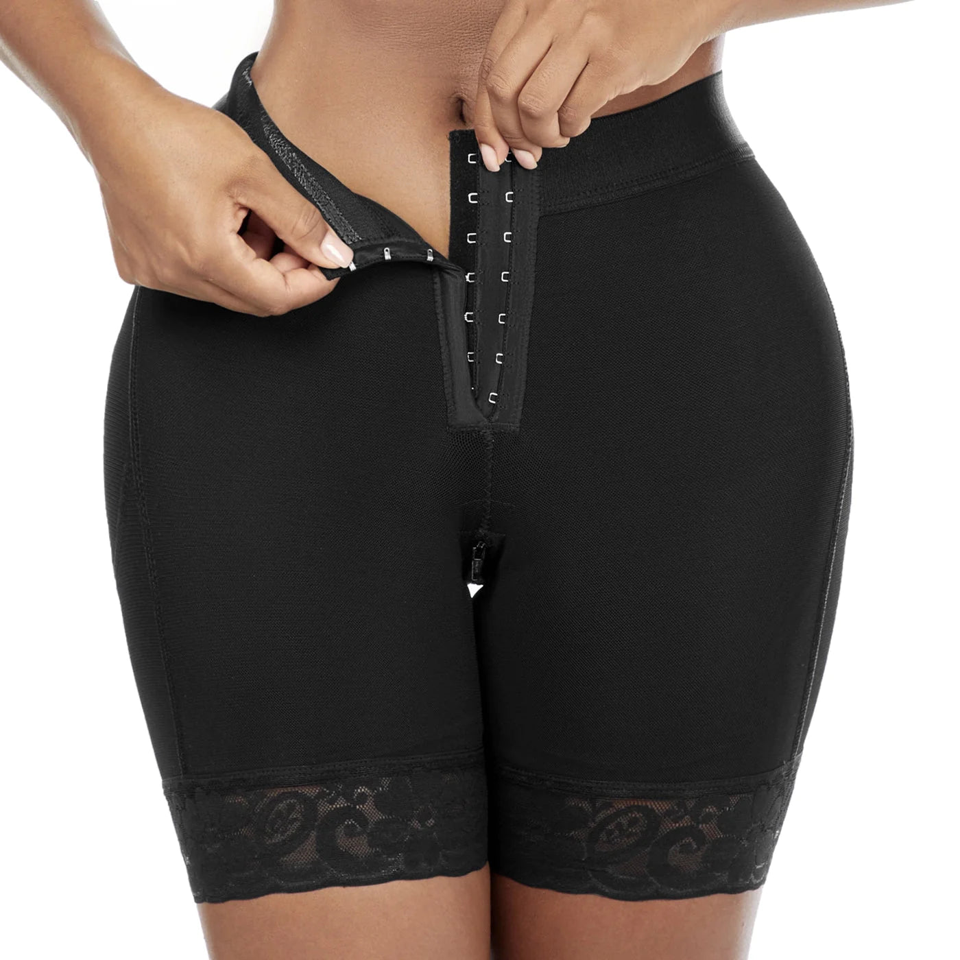 Butt Lifting Shapewear Mid Thigh Shorts for Women for Daily Use with Zipper, Triconet Material | QD1013