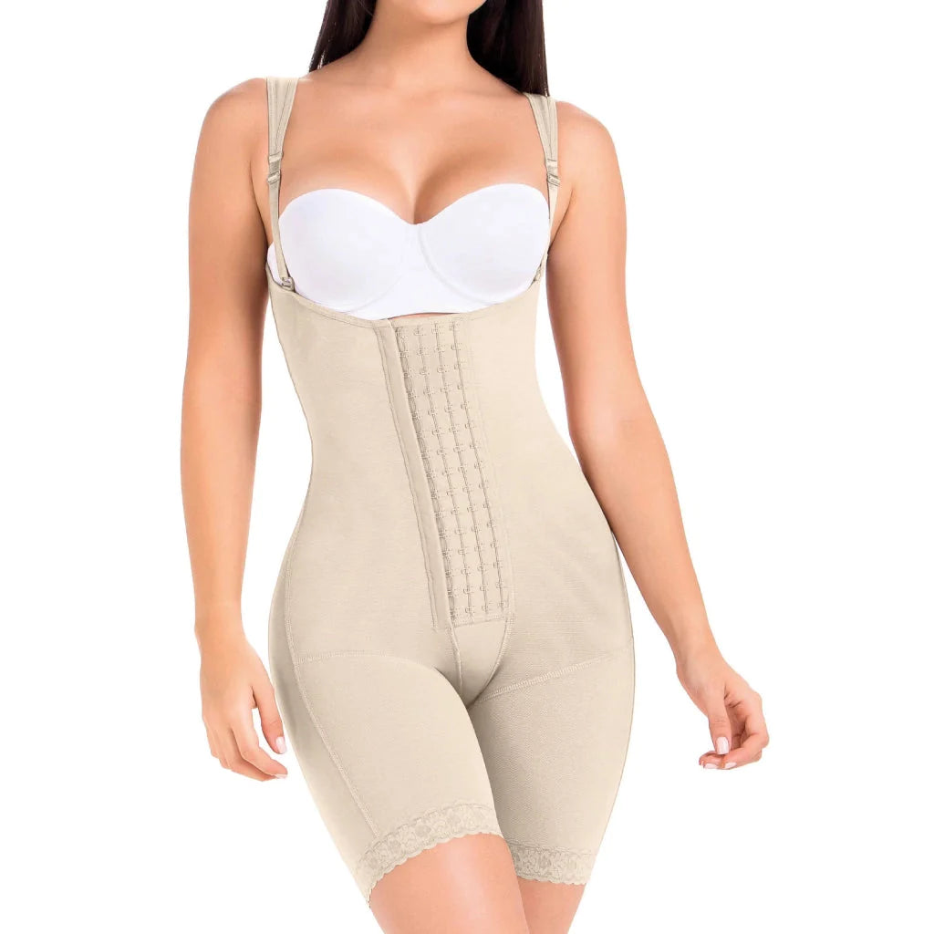 Stage 2 Post Surgery Body Shaper for Women, Open Bust & Front Closure, Powernet Material | QPS1021