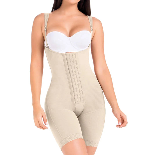 Stage 2 Post Surgery Body Shaper for Women, Open Bust & Front Closure, Powernet Material | QPS1021