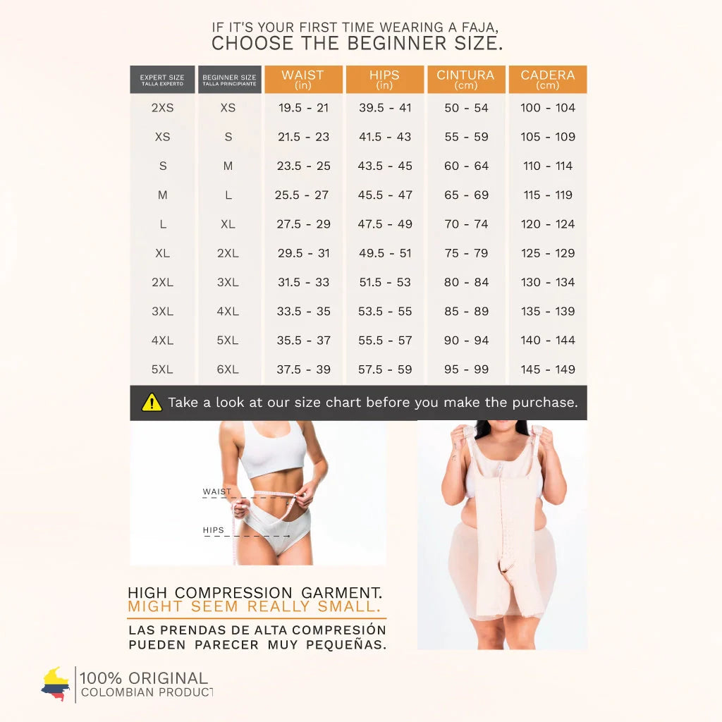 Stage 2, Post Surgical and Postpartum Compression Shapewear with Wide Straps Built-in Bra Bodysuit, Mid Thigh Length, Butt Lifter Garment, Powernet Material | QPS1013