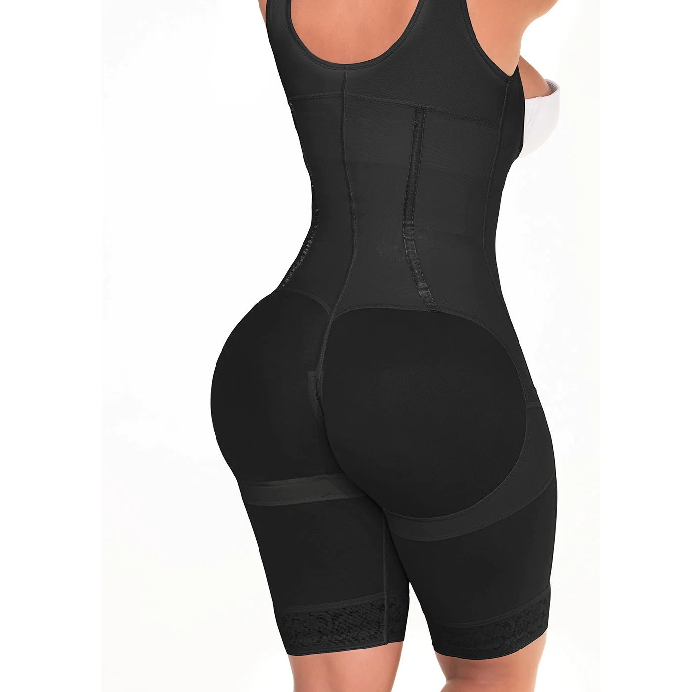 Stage 3 Post Surgical Tummy Control Compression Garment, Open Bust Shapewear, Powernet Material | QPS1010