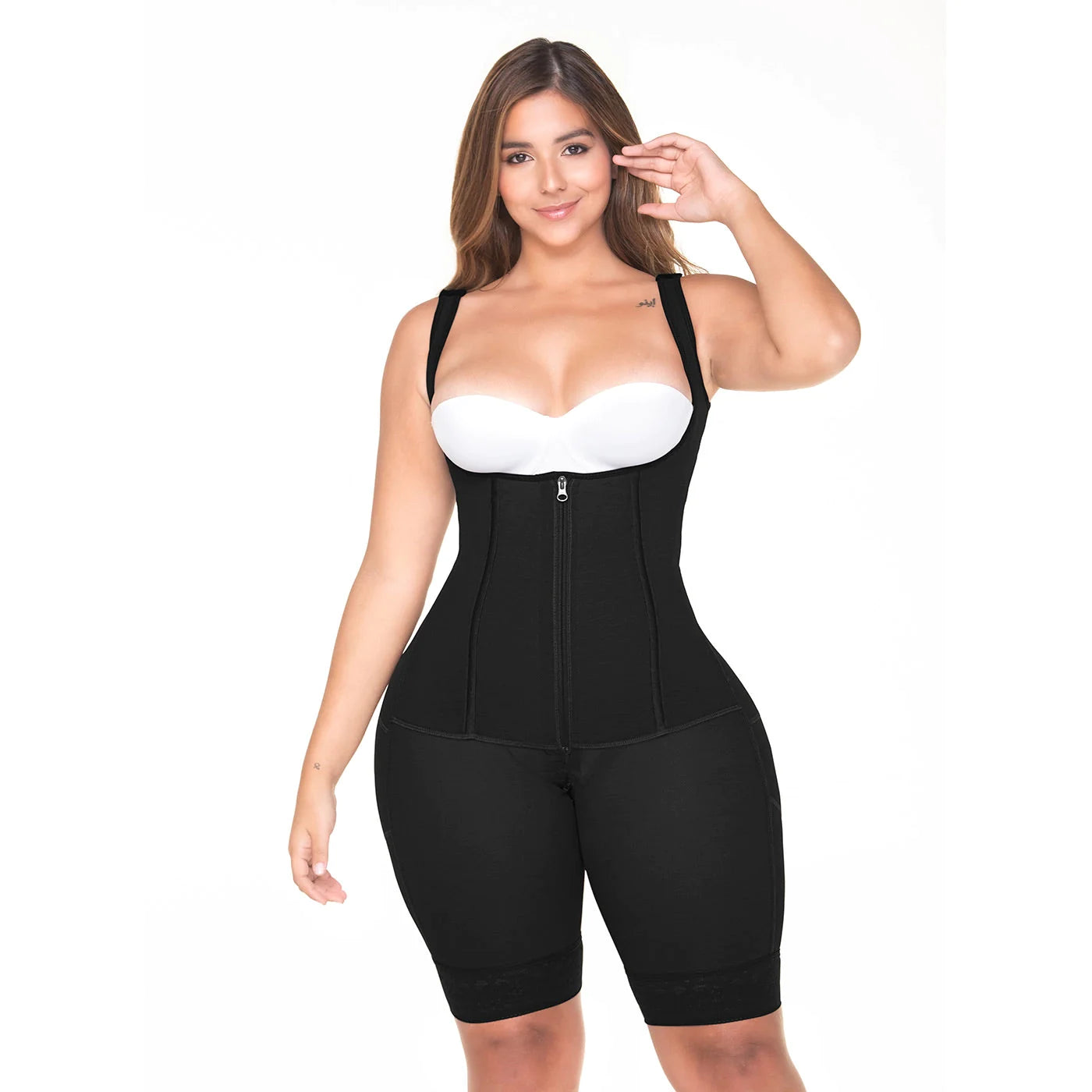 Stage 3 Post Surgical Tummy Control Compression Garment, Open Bust Shapewear, Powernet Material | QPS1010