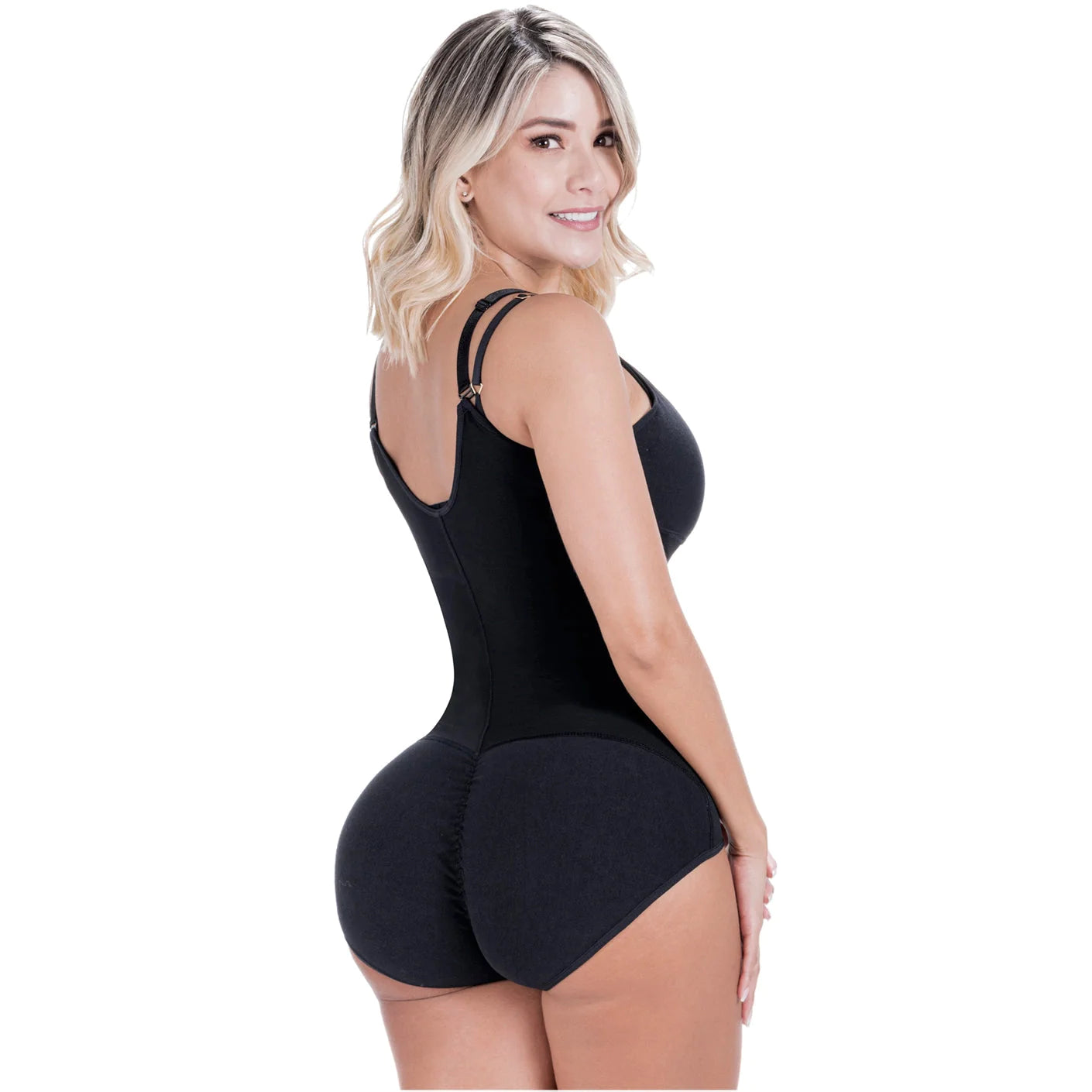 Compression Bodysuit, Shapewear with Thin Straps Built-in Bra and Zipper, Postpartum and Daily Use | QD109