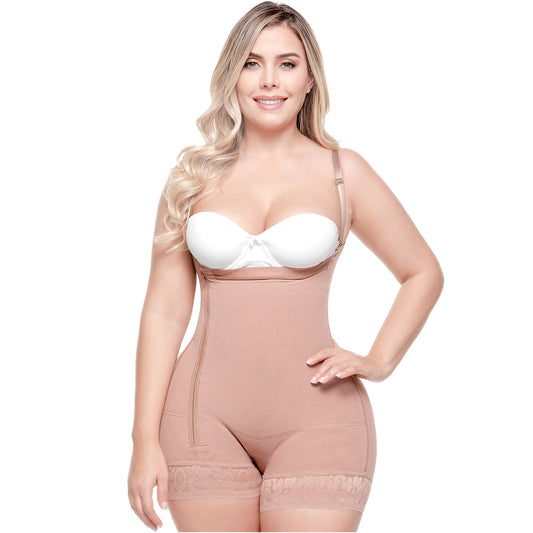 Colombian Butt Lifter Bodysuit Shapewear with Zipper and Open Bust, Everyday and Postpartum Use | QD108