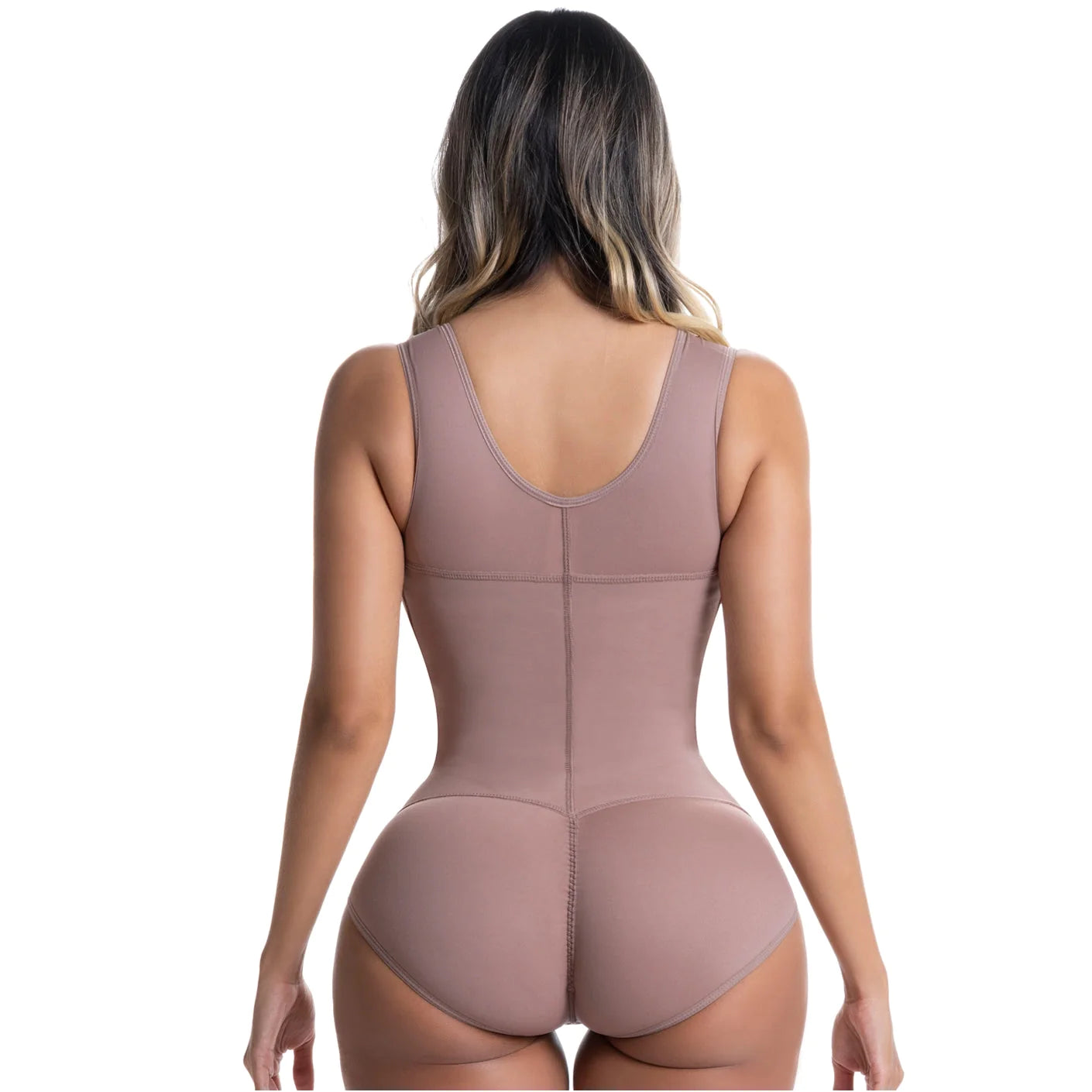 Compression Bodysuit, Shapewear with Built-in Bra and Zipper, Postpartum and Daily Use | QD107