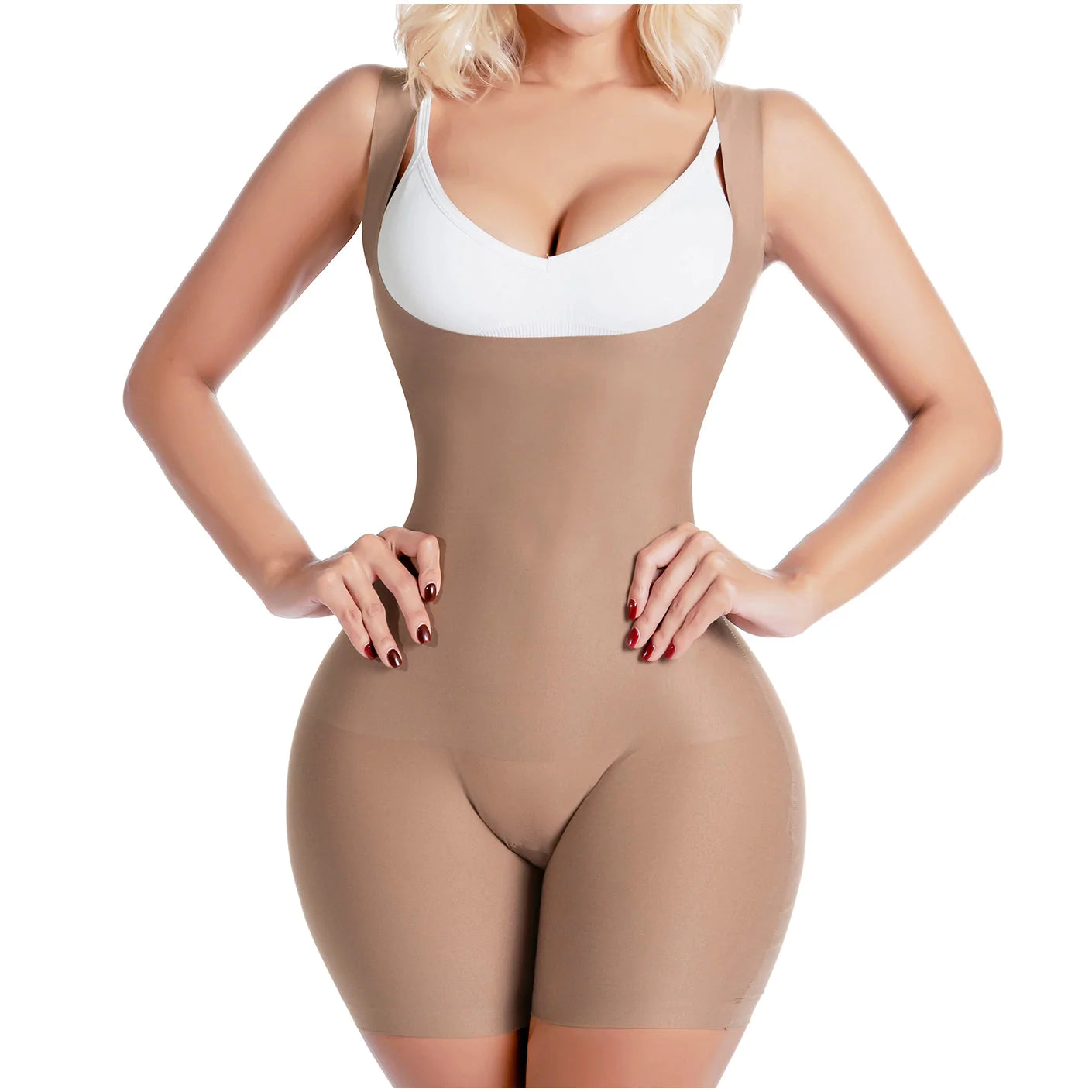 OPEN BUST SHORT SEAMLESS SHAPEWEAR FOR EVERYDAY USE