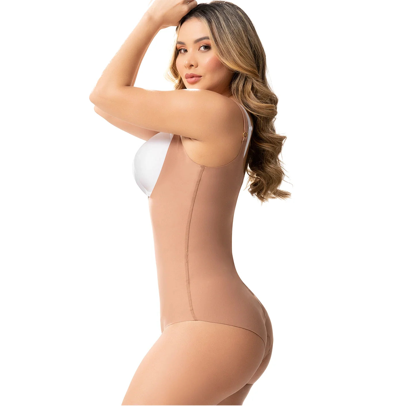 OPEN BUST TUMMY CONTROL PANTY SHAPEWEAR BODYSUIT