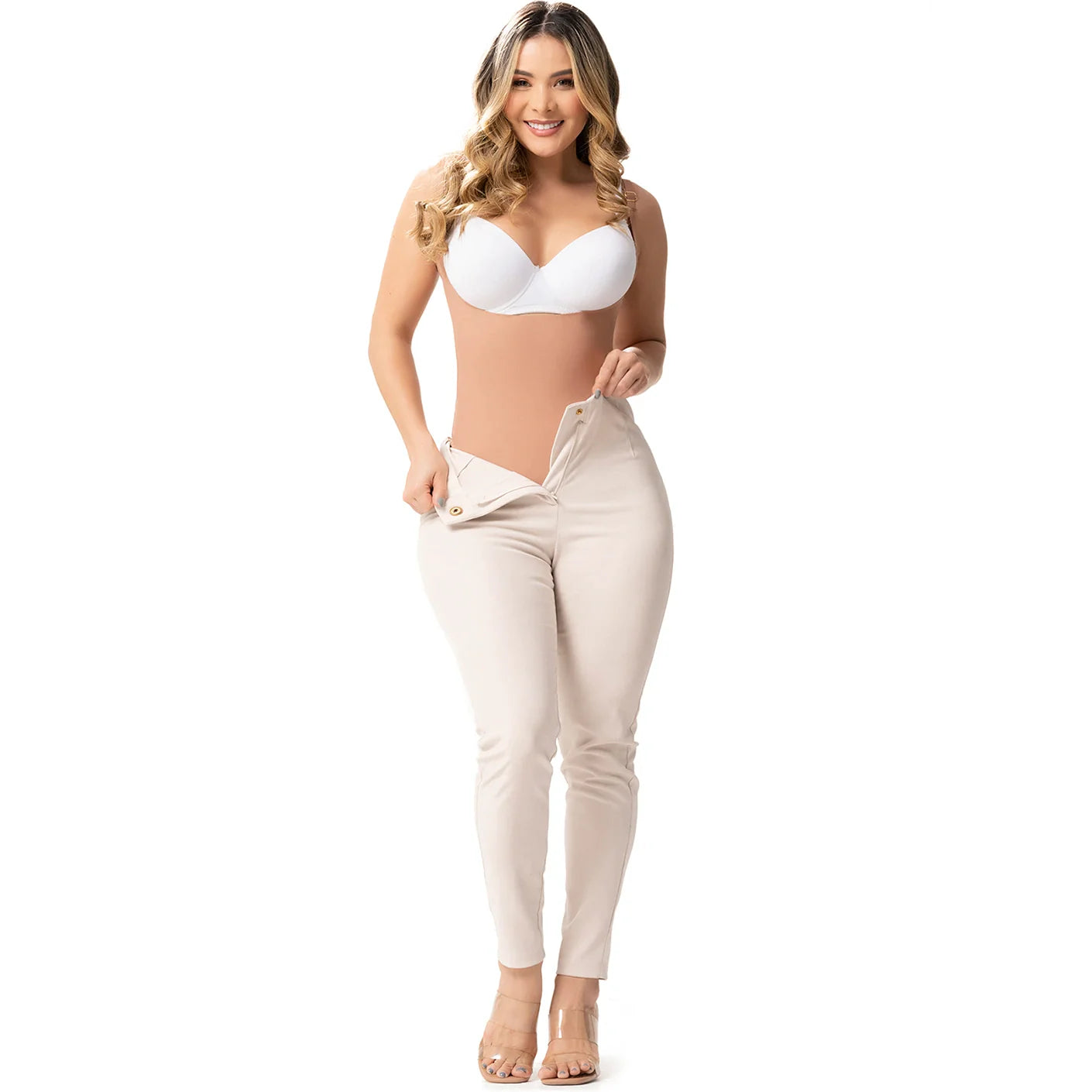 OPEN BUST TUMMY CONTROL PANTY SHAPEWEAR BODYSUIT