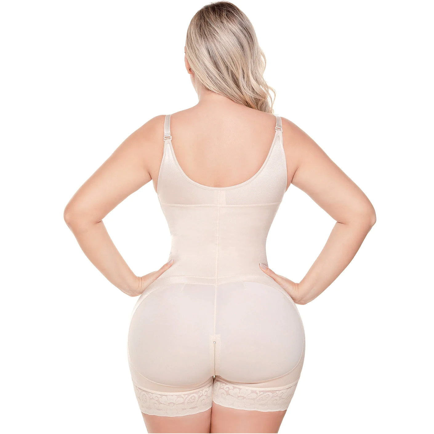 Short Butt Lifter Shapewear Bodysuit with Straps and Open Bust | QD102