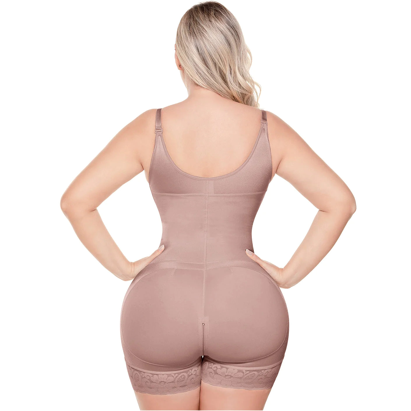 Short Butt Lifter Shapewear Bodysuit with Straps and Open Bust | QD102