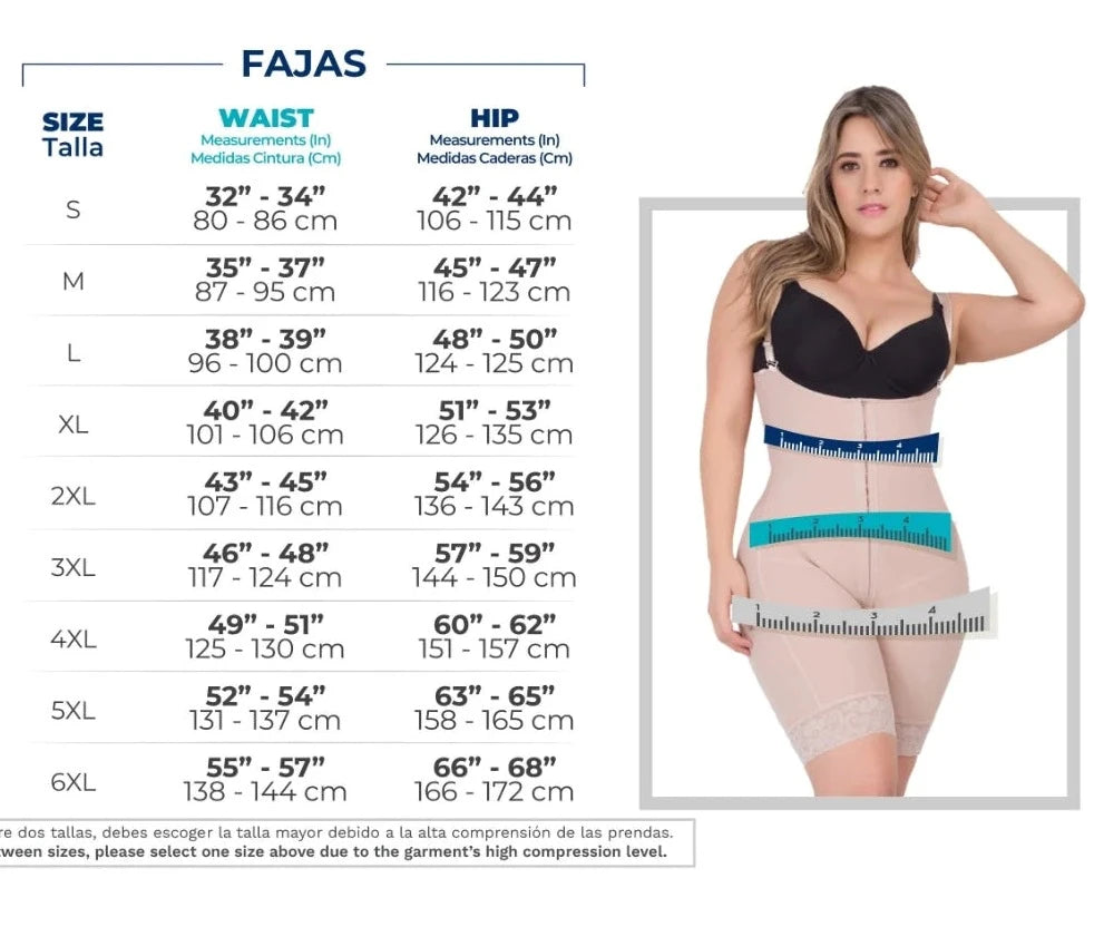 Post-Surgery Full Body Compression Shapewear with Built-In Bra and Mid-Thigh Sleeves, Guitar-Shaped Design | QPS1001