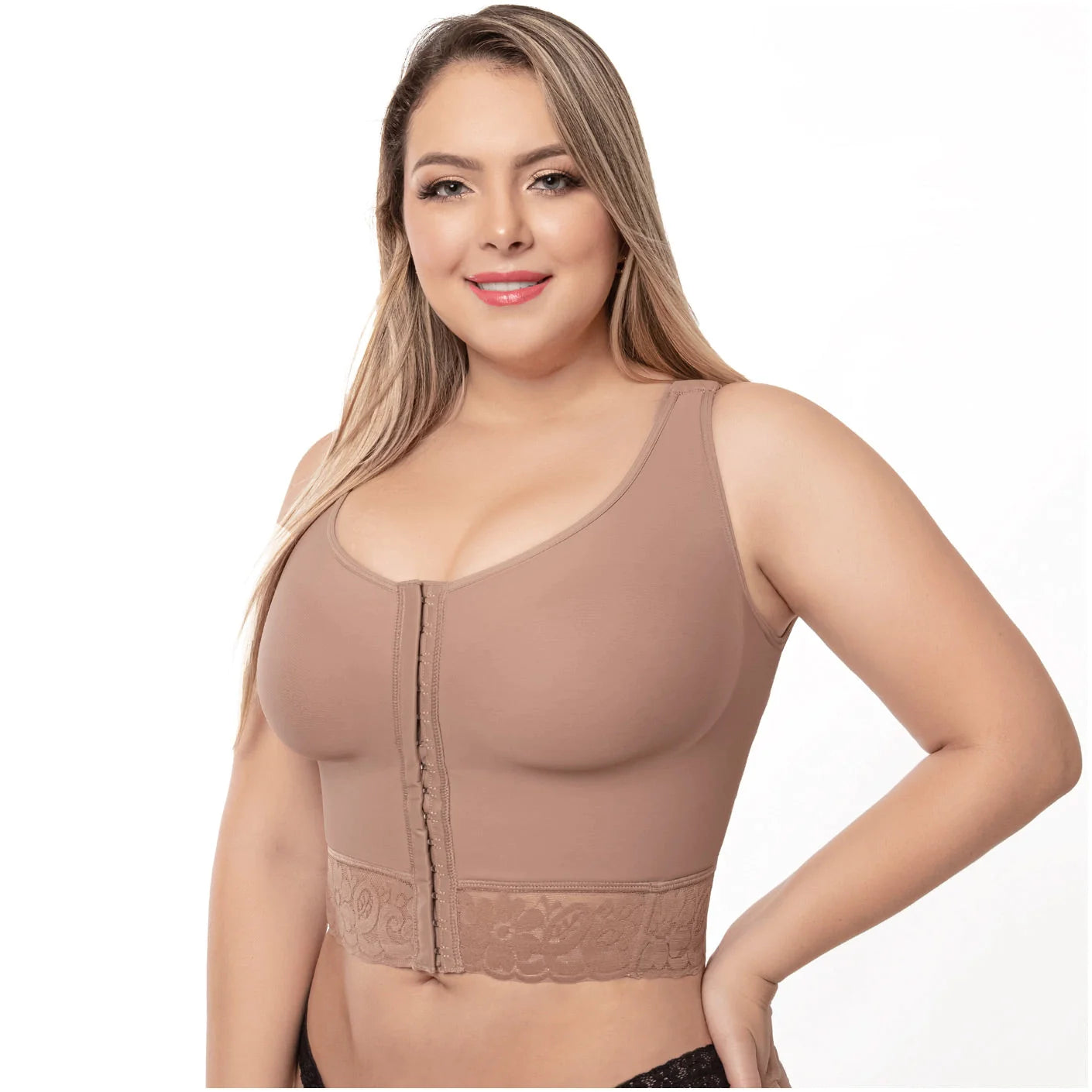 Post Op High Compression Waist Length Posture Corrector Bra | QB1004