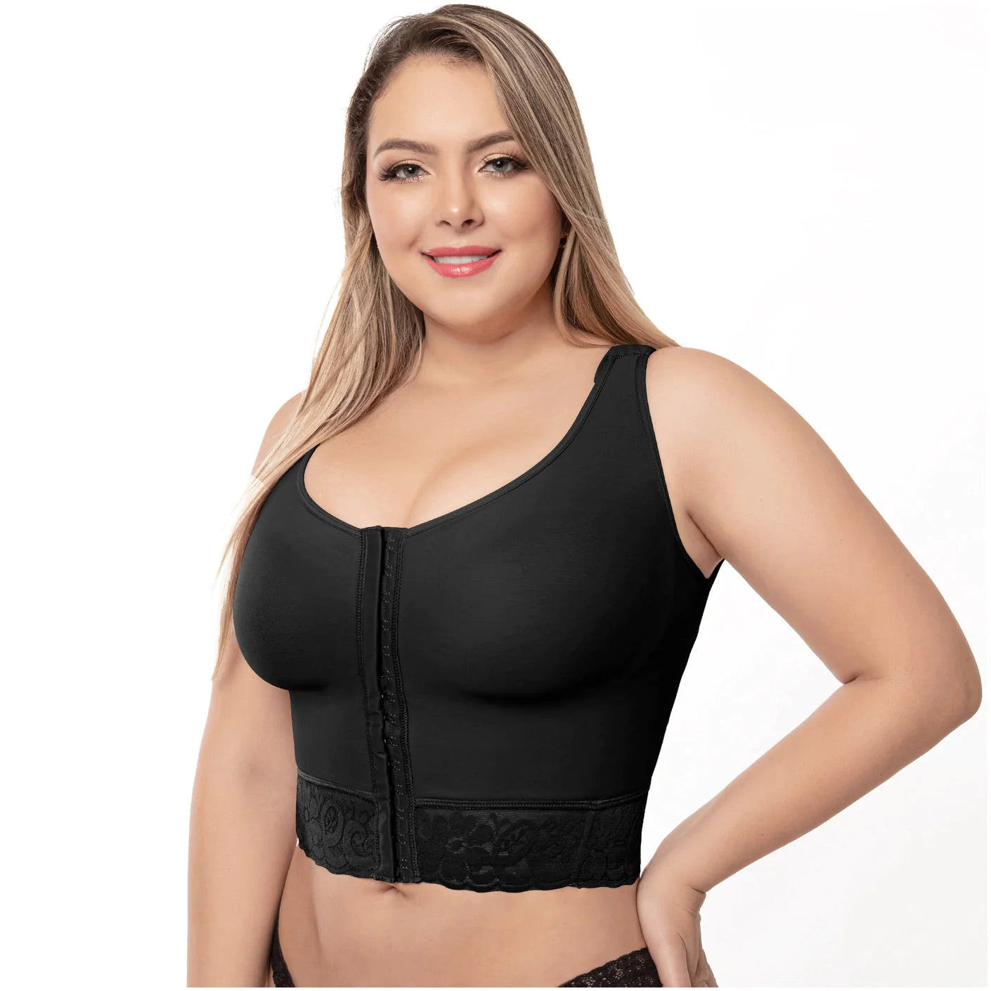 Post Op High Compression Waist Length Posture Corrector Bra | QB1004