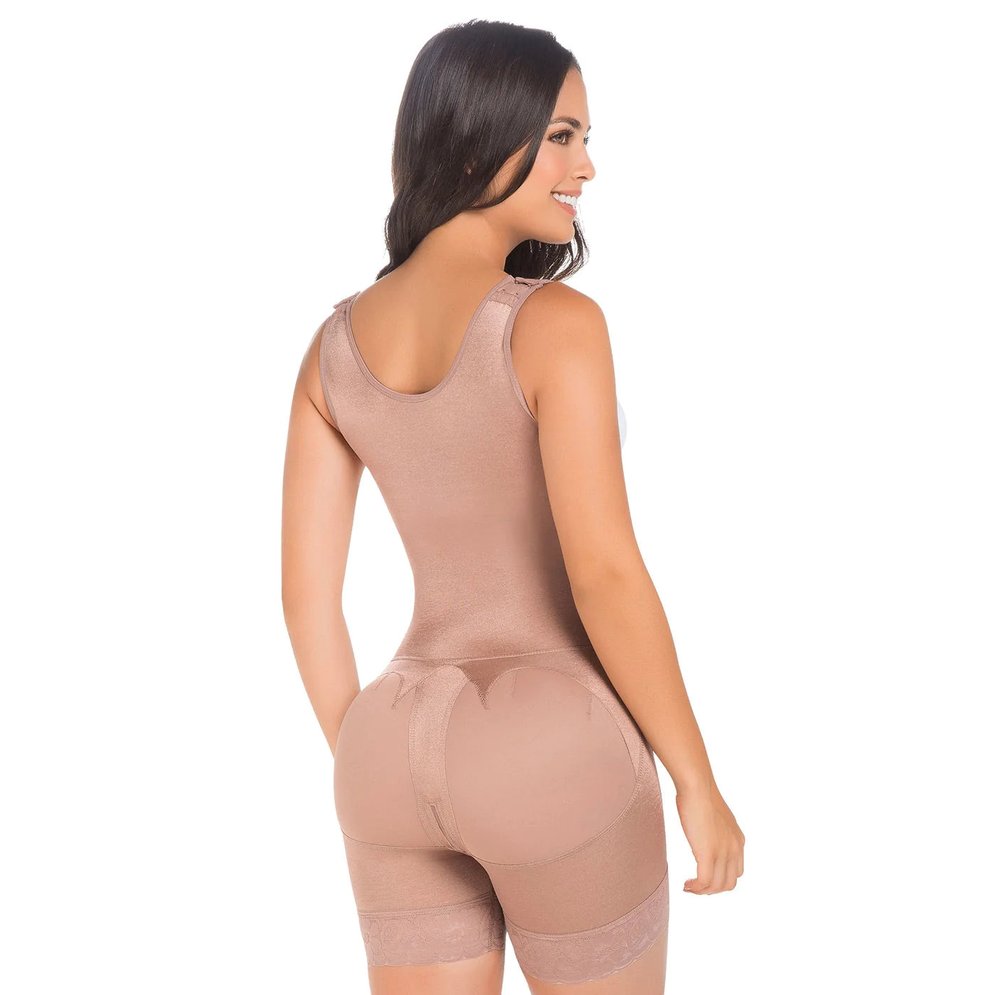 Stage 1 Post Surgery and Postpartum Open Bust Shapewear Bodysuit, Mid Thigh Length, Triconet Material | QPS1015